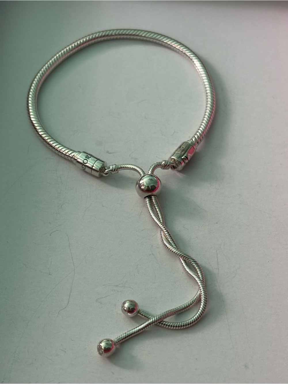 Pandora Sterling Silver Adjustable Slider Bracelet in Silver